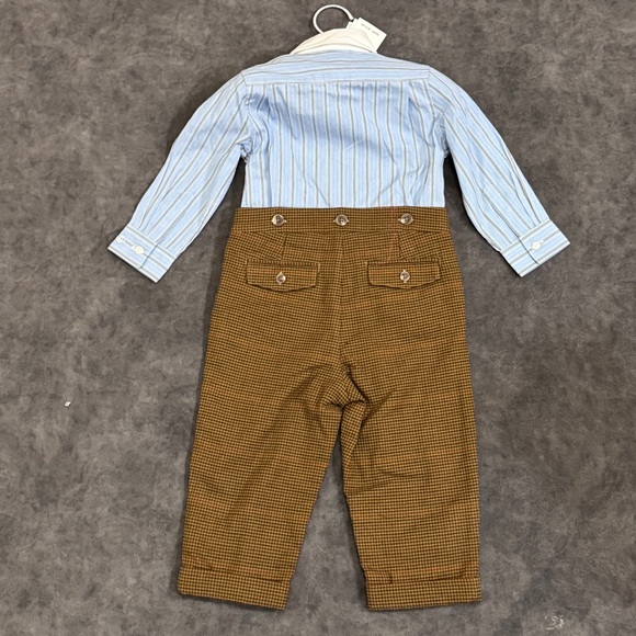 NWT Baby Boy RALPH LAUREN 100% Cotton Shirt & Houndstooth Pant Gift Set Size 12M - Picture 5 of 9